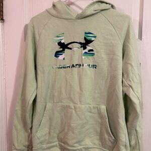 Under Armour Mint Hoodie with Patterned Logo